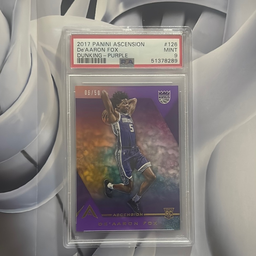 2017 Panini Ascension De'Aaron Fox Rookie Card